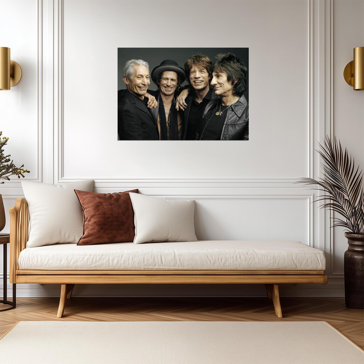 The Rolling Stones Modern Group Portrait | Rock and Roll Legends Poster | Music History Wall Art - Music Poster