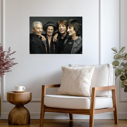 The Rolling Stones Modern Group Portrait | Rock and Roll Legends Poster | Music History Wall Art - Music Poster