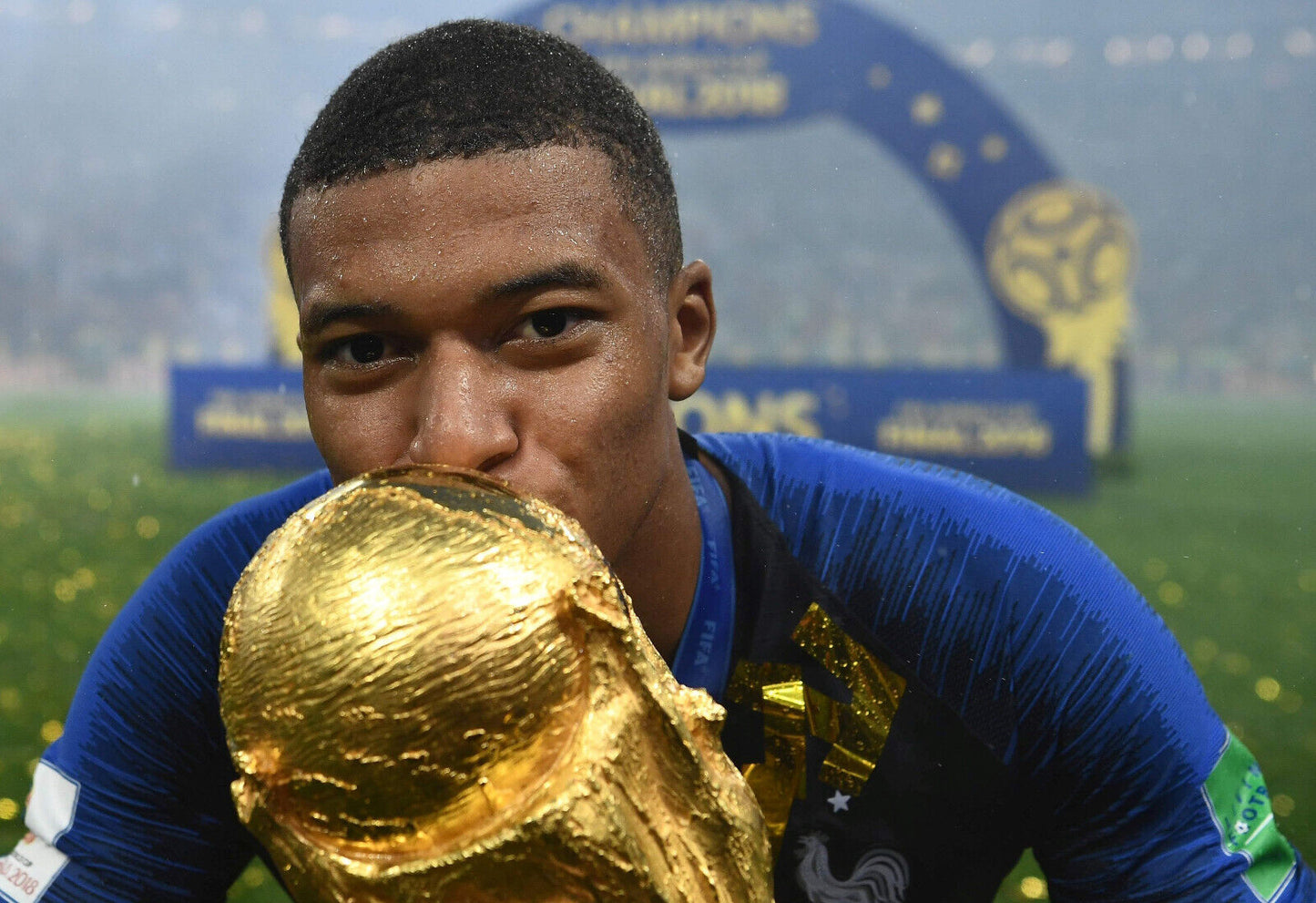 Kylian Mbappe World Cup Champion | Soccer Poster | France National Team Gift - Sports Poster
