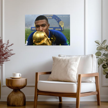 Kylian Mbappe World Cup Champion | Soccer Poster | France National Team Gift - Sports Poster