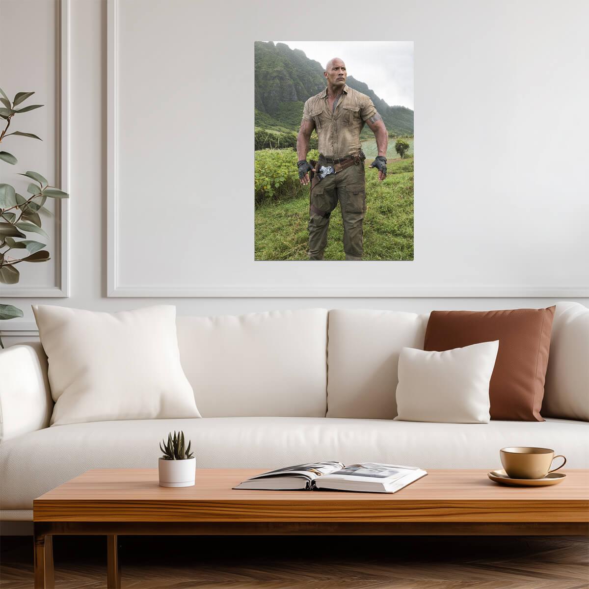 Jumanji Dwayne Johnson | Dr Bravestone Movie Poster | Action Film Wall Art - Movies & TV Poster