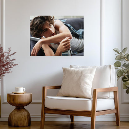 Timothee Chalamet Relaxed Portrait | Modern Actor Poster | Celebrity Wall Art - Celebrities Poster
