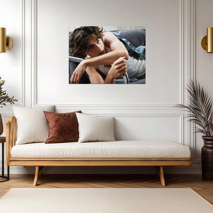 Timothee Chalamet Relaxed Portrait | Modern Actor Poster | Celebrity Wall Art - Celebrities Poster