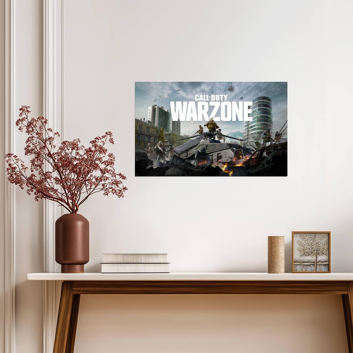 Call of Duty Warzone | Urban Combat Helicopter Crash | Battle Royale FPS Game Art - Video Games Poster