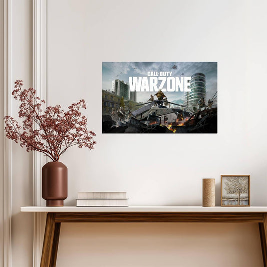 Call of Duty Warzone | Urban Combat Helicopter Crash | Battle Royale FPS Game Art - Video Games Poster