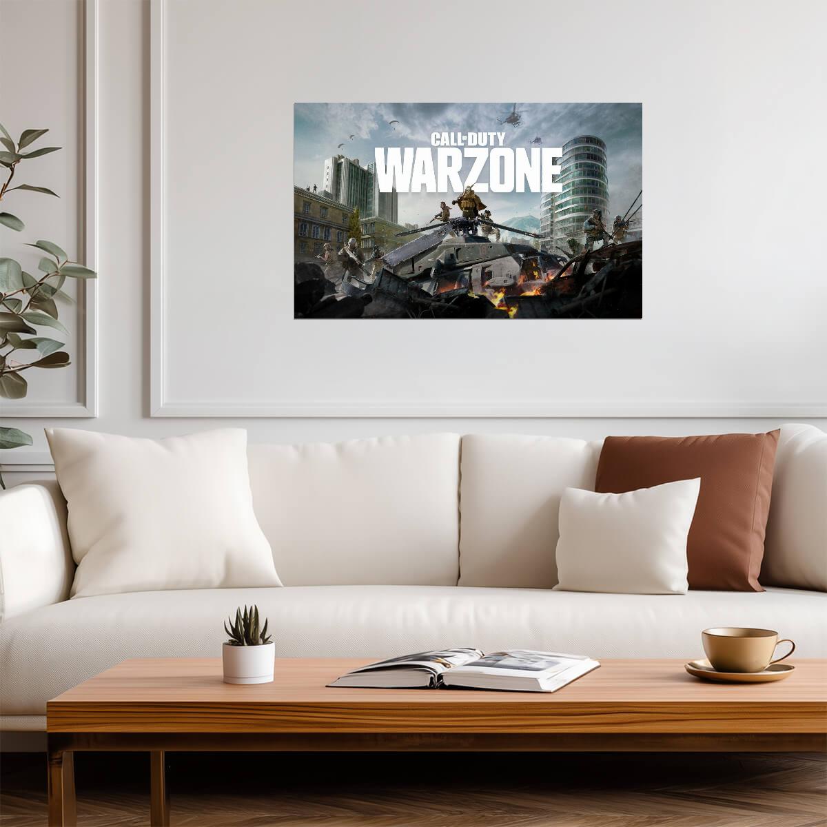 Call of Duty Warzone | Urban Combat Helicopter Crash | Battle Royale FPS Game Art - Video Games Poster