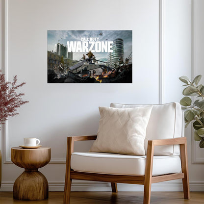Call of Duty Warzone | Urban Combat Helicopter Crash | Battle Royale FPS Game Art - Video Games Poster