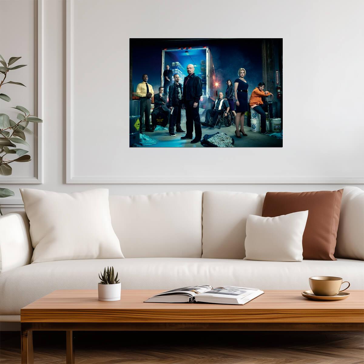 Breaking Bad TV Show Cast | Crime Drama Series Poster | Walter White Fan Gift - Movies & TV Poster