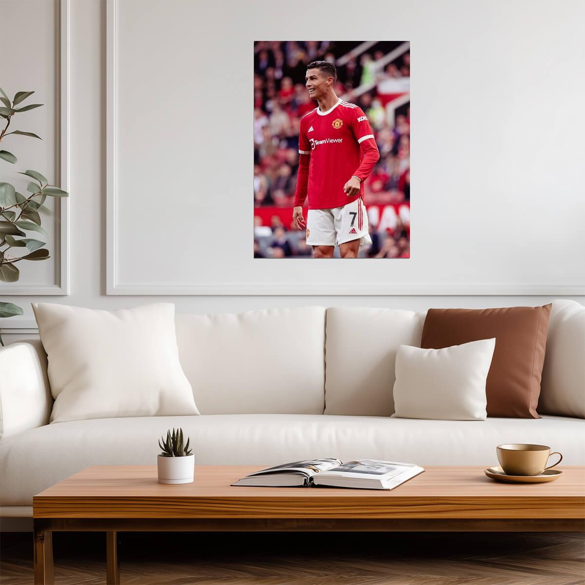 Cristiano Ronaldo Manchester United | CR7 Forward Poster | Soccer Legend Art - Sports Poster
