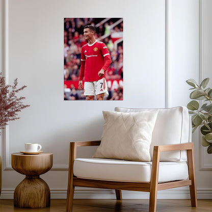 Cristiano Ronaldo Manchester United | CR7 Forward Poster | Soccer Legend Art - Sports Poster