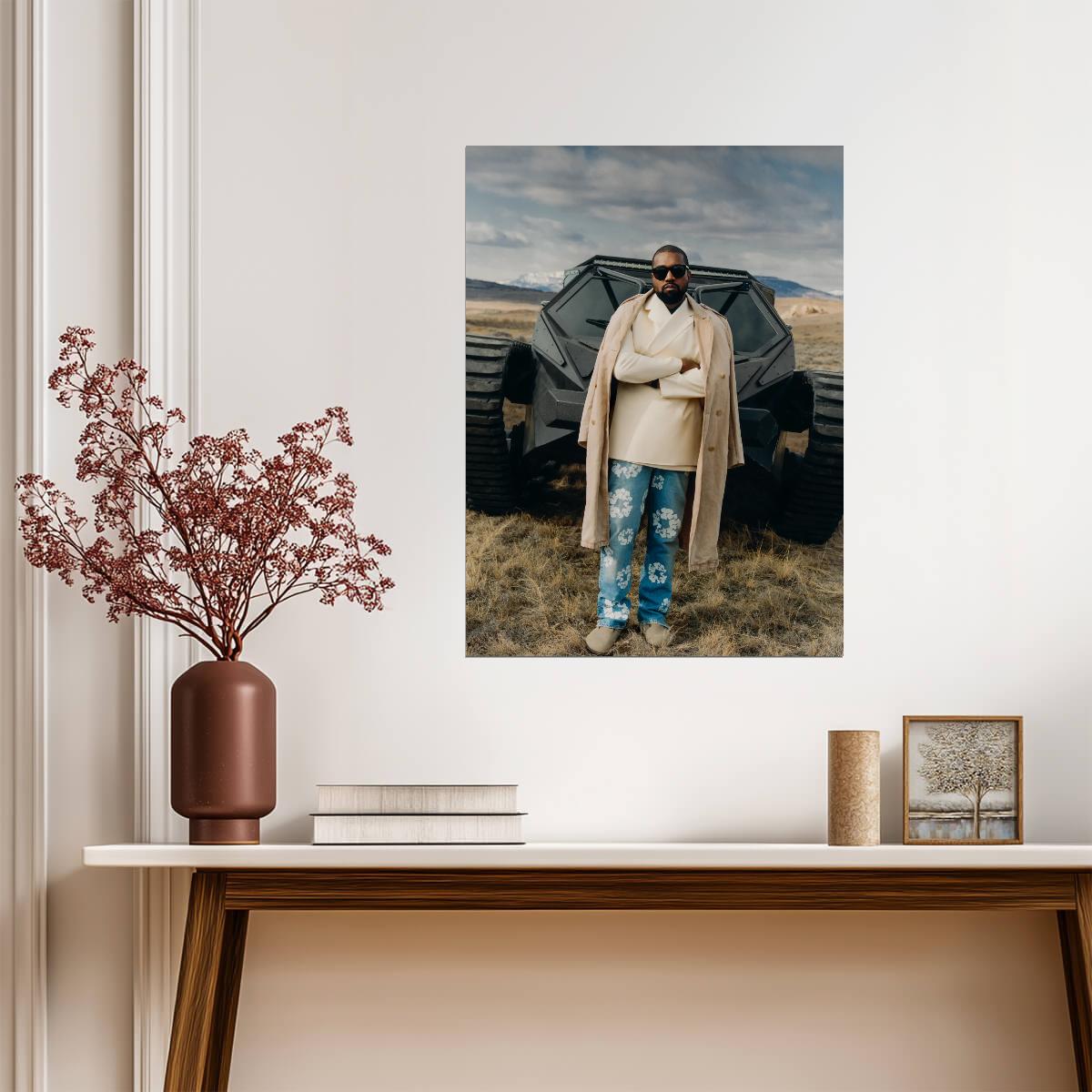 Kanye West Yeezy Fashion | Celebritie Photoshoot Poster | Hip Hop Star Wall Art - Music Poster