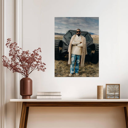 Kanye West Yeezy Fashion | Celebritie Photoshoot Poster | Hip Hop Star Wall Art - Music Poster