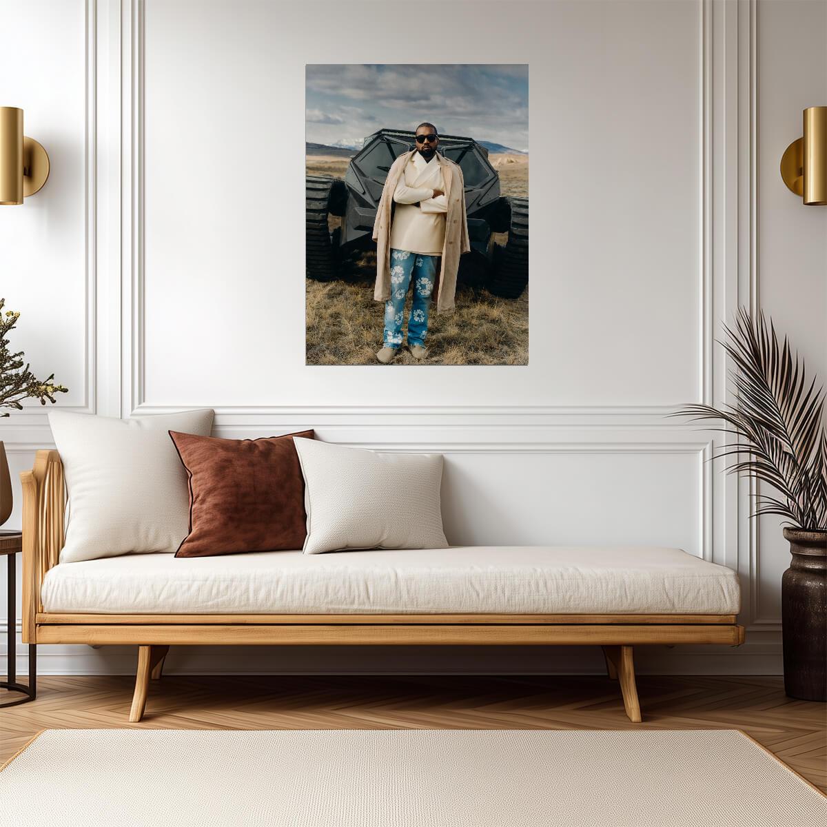 Kanye West Yeezy Fashion | Celebritie Photoshoot Poster | Hip Hop Star Wall Art - Music Poster