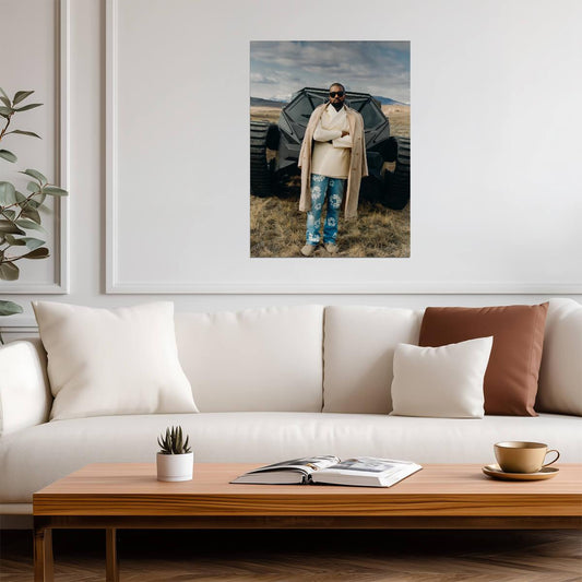 Kanye West Yeezy Fashion | Celebritie Photoshoot Poster | Hip Hop Star Wall Art - Music Poster