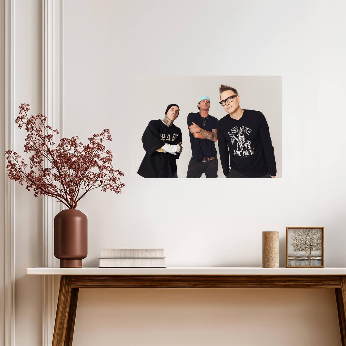 Blink-182 | Rock Trio Art | Music Poster - Music Poster