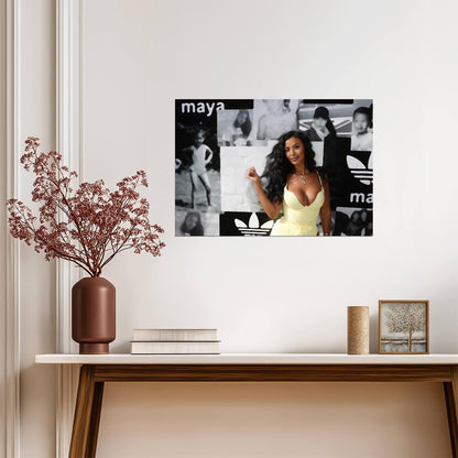 Maya Jama Wall Art | British TV Presenter Poster - Celebrities Poster