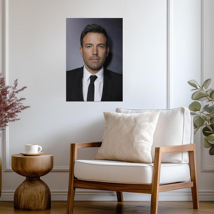 Ben Affleck Black Suit Portrait | Handsome Actor Poster | Celebrity Headshot Print - Celebrities Poster