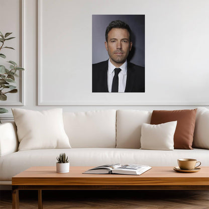 Ben Affleck Black Suit Portrait | Handsome Actor Poster | Celebrity Headshot Print - Celebrities Poster