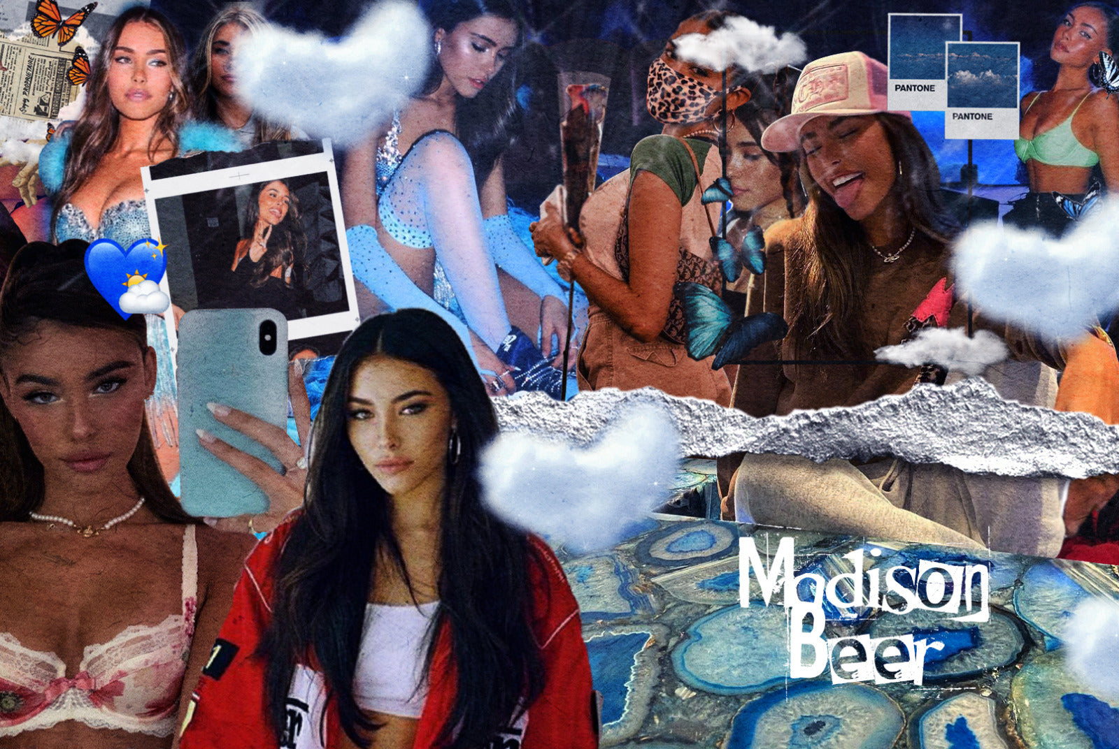 Madison Beer Aesthetic Collage | Modern Music Poster | Pop Star Fan Art - Music Poster