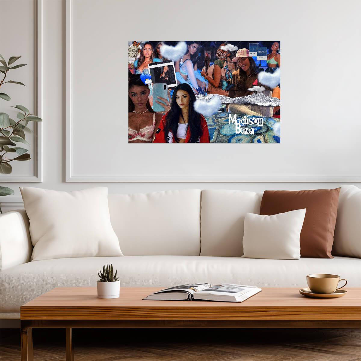 Madison Beer Aesthetic Collage | Modern Music Poster | Pop Star Fan Art - Music Poster