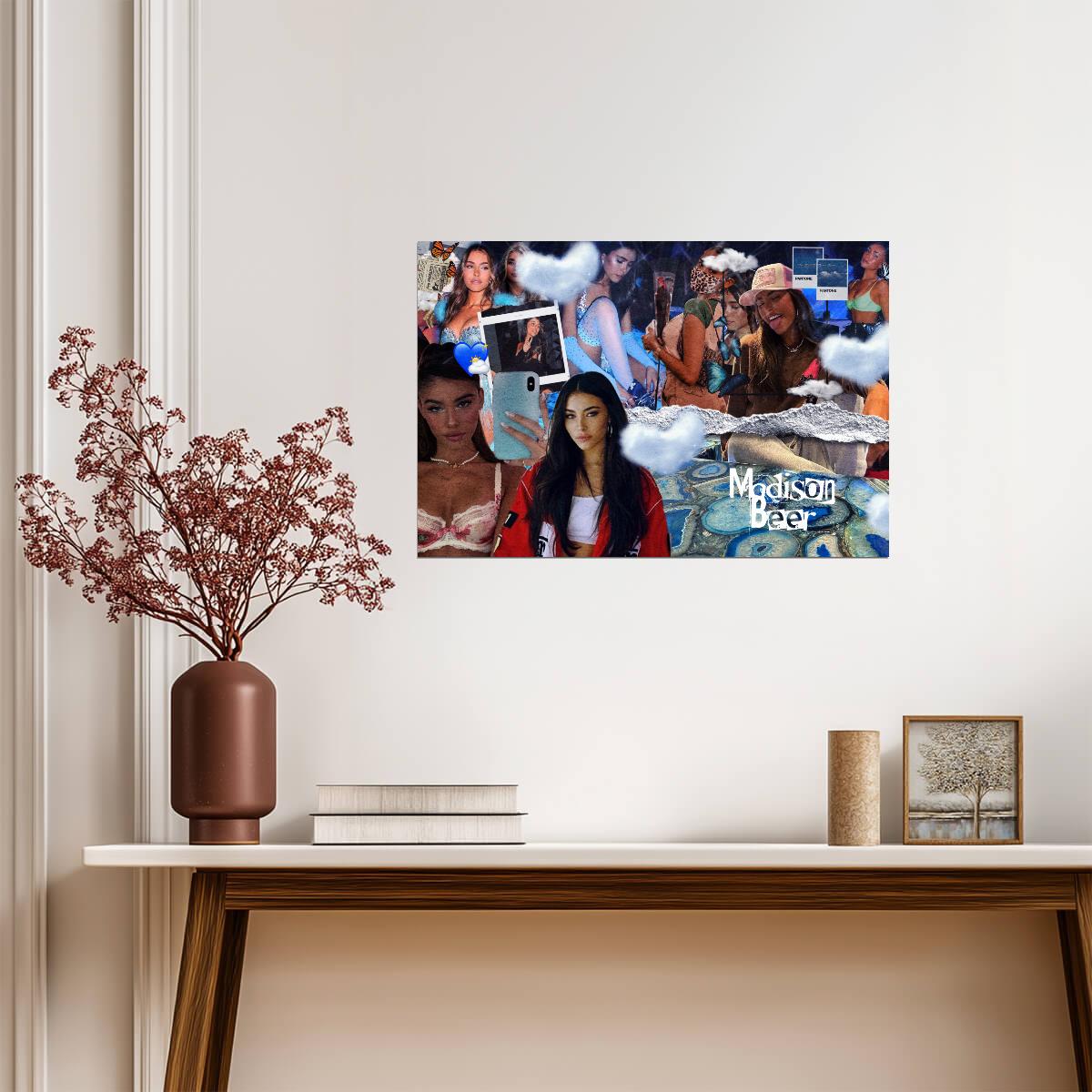 Madison Beer Aesthetic Collage | Modern Music Poster | Pop Star Fan Art - Music Poster
