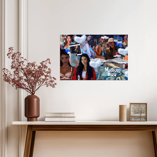 Madison Beer Aesthetic Collage | Modern Music Poster | Pop Star Fan Art - Music Poster