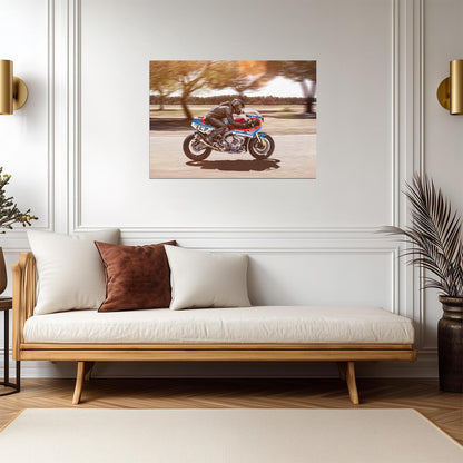 BMW S1000RR Custom by Praëm | "Optimus Praëm" Cafe Racer | Vintage Endurance Race Bike Poster - Cars Poster