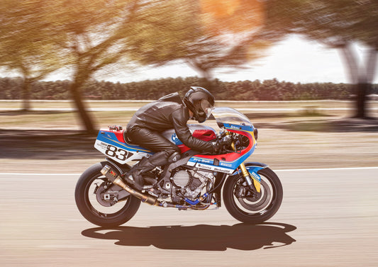 BMW S1000RR Custom by Praëm | "Optimus Praëm" Cafe Racer | Vintage Endurance Race Bike Poster - Cars Poster