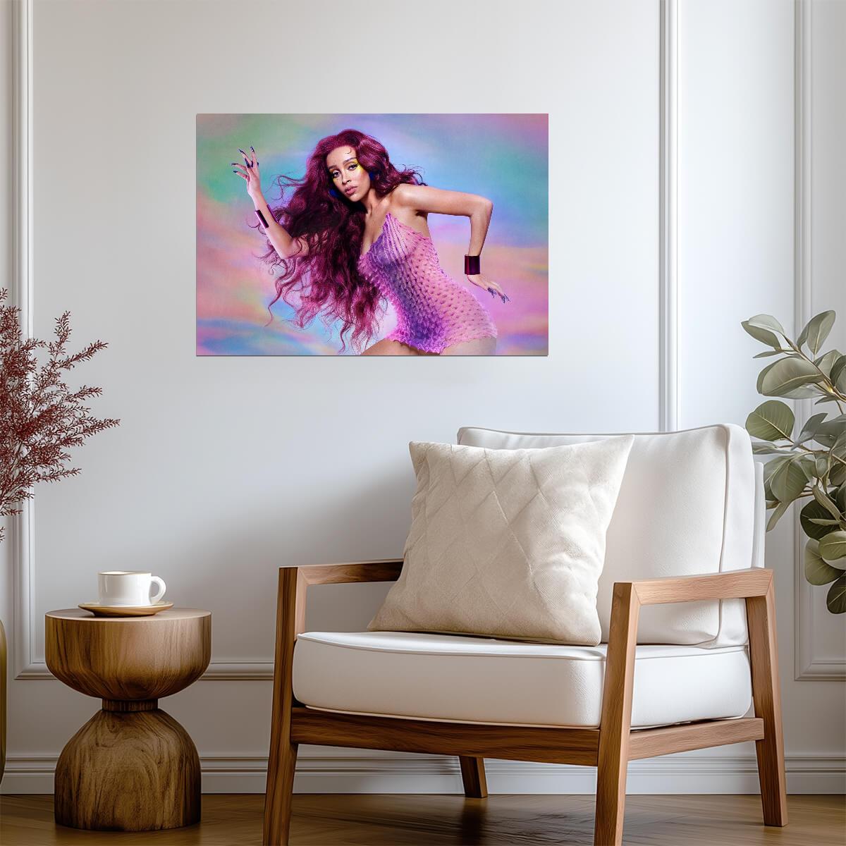 Doja Cat Planet Her Era | Colorful Photoshoot Poster | Pop Music Star Art - Music Poster