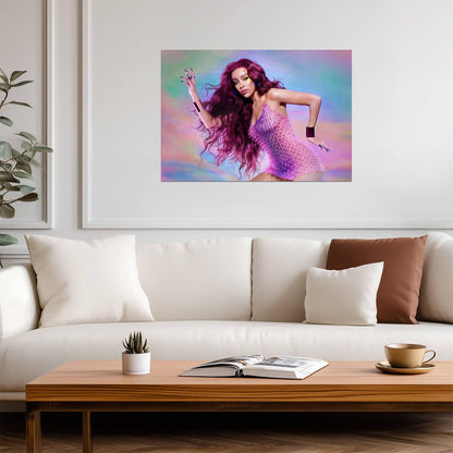Doja Cat Planet Her Era | Colorful Photoshoot Poster | Pop Music Star Art - Music Poster