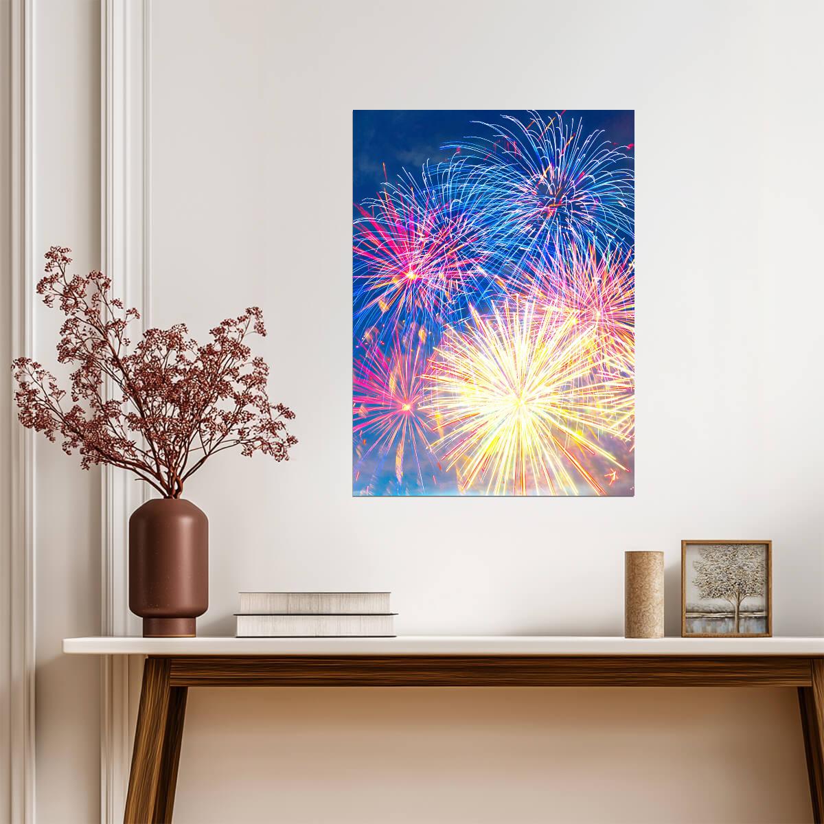 Fireworks | Celebration Art | Night Sky Poster - Photography Poster