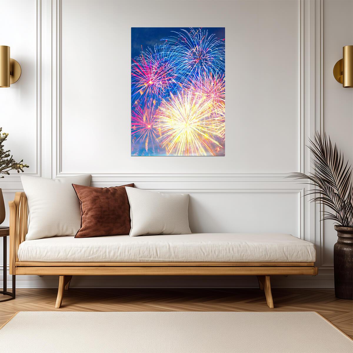 Fireworks | Celebration Art | Night Sky Poster - Photography Poster