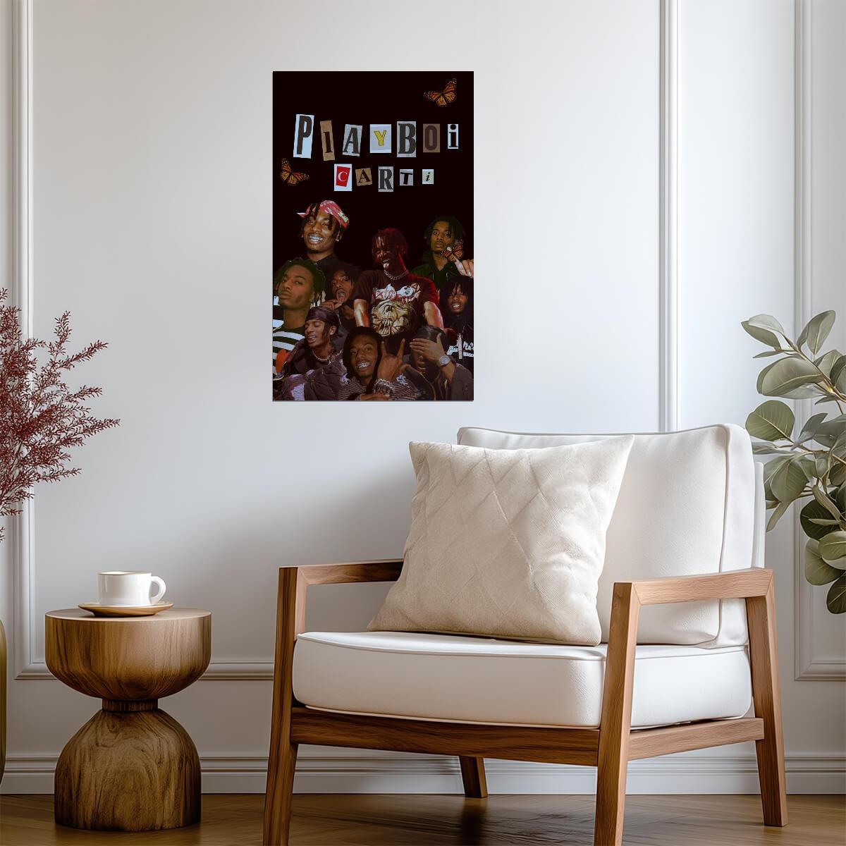 Playboi Carti Tribute Collage | Butterfly Aesthetic Poster | Hip Hop Art Print - Music Poster