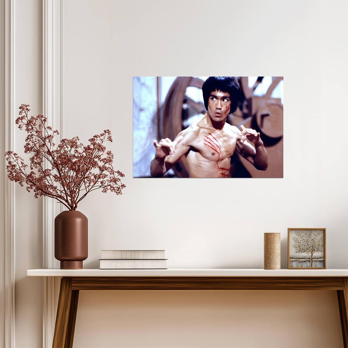 Bruce Lee Movie Still | Martial Arts Poster | Kung Fu Legend Wall Art - Celebrities Poster