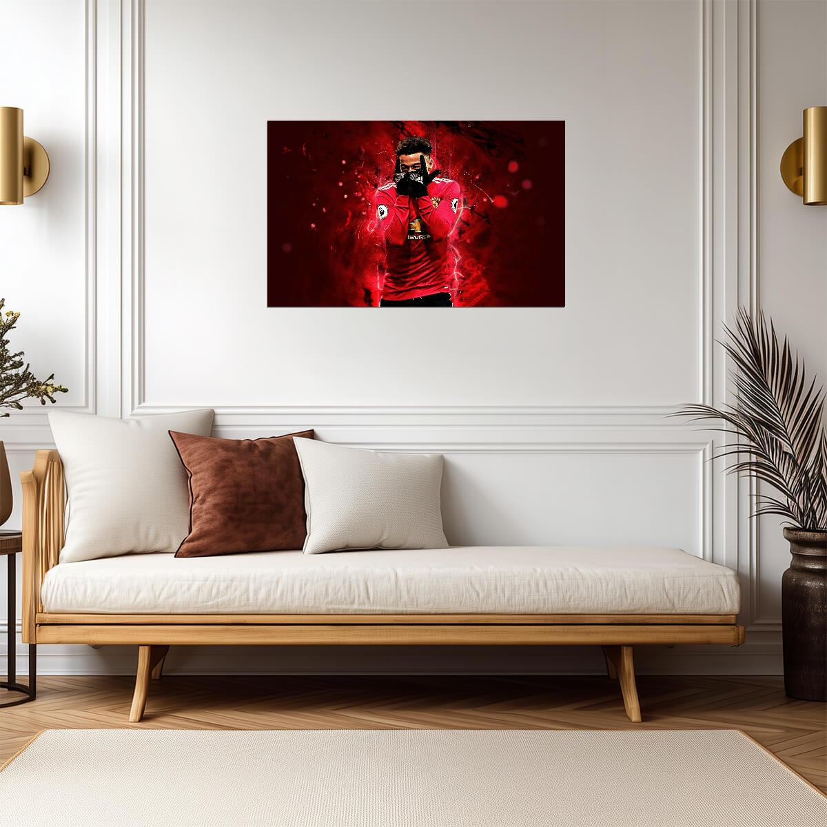 Jesse Lingard JLingz Celebration | Soccer Poster | Manchester United Fan Gift - Sports Poster