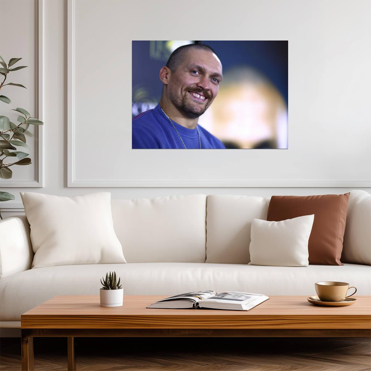 Oleksandr Usyk Smiling Portrait | Boxing Champion Poster | Sports Wall Art - Sports Poster