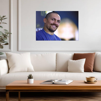 Oleksandr Usyk Smiling Portrait | Boxing Champion Poster | Sports Wall Art - Sports Poster