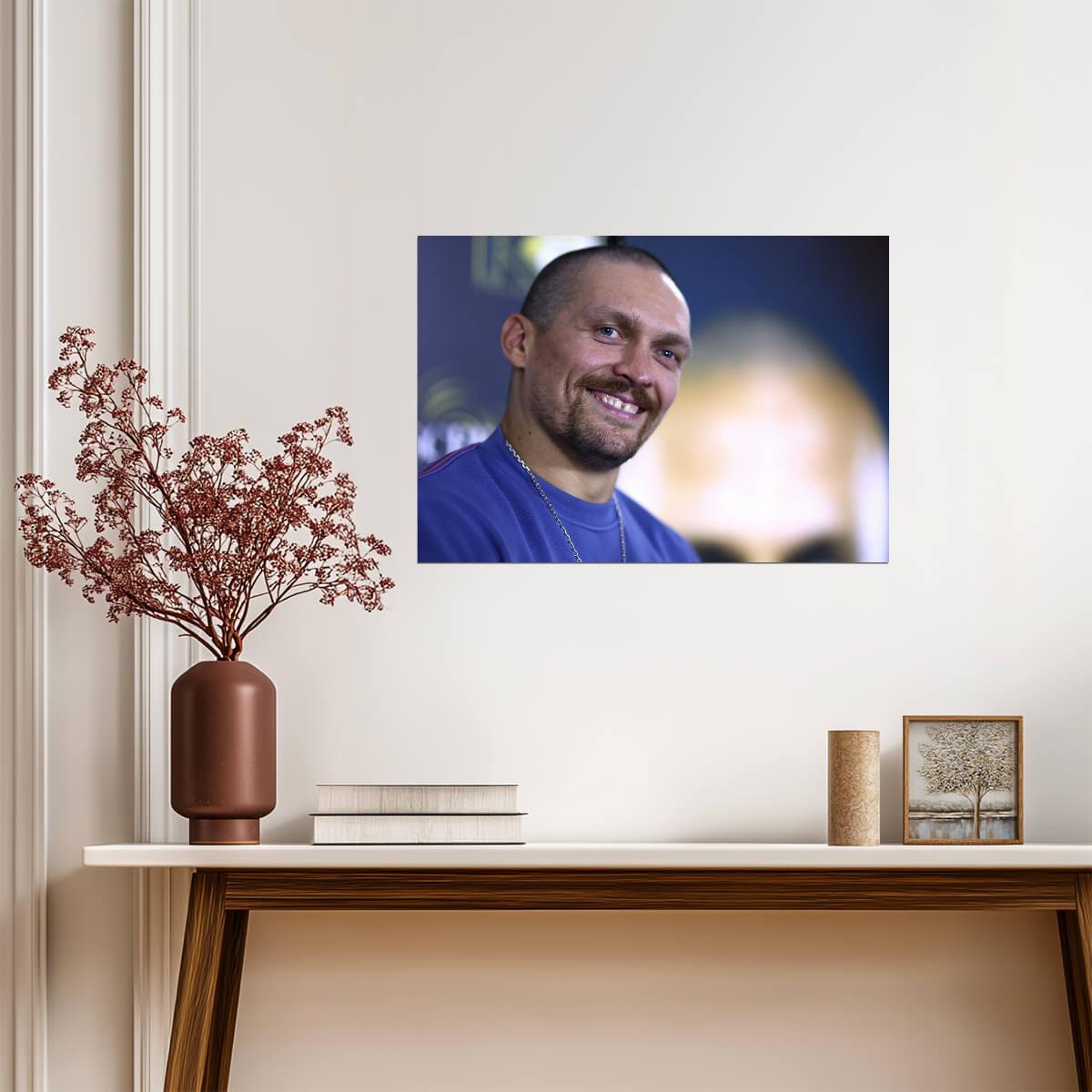 Oleksandr Usyk Smiling Portrait | Boxing Champion Poster | Sports Wall Art - Sports Poster