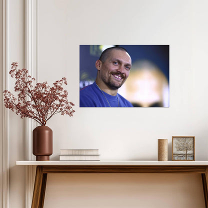 Oleksandr Usyk Smiling Portrait | Boxing Champion Poster | Sports Wall Art - Sports Poster
