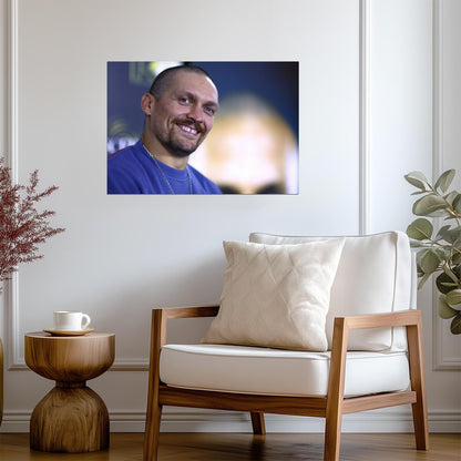Oleksandr Usyk Smiling Portrait | Boxing Champion Poster | Sports Wall Art - Sports Poster