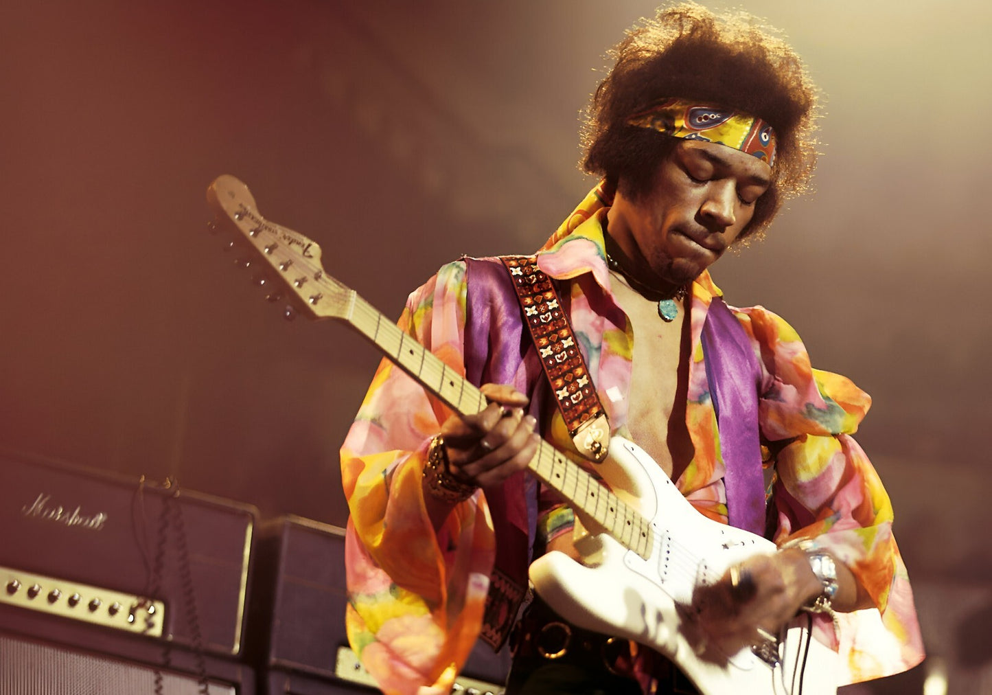 Jimi Hendrix Poster | Live Concert Vintage Print - Music Poster