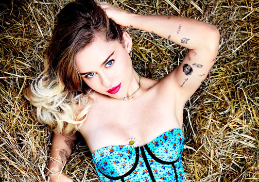 Miley Cyrus Rustic Glam Photoshoot | Vibrant Pop Music Poster | Modern Celebrity Art - Music Poster
