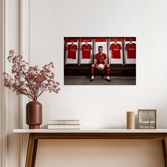 Diogo Jota Locker Room Photo | Soccer Poster | Liverpool FC Anfield Decor - Sports Poster