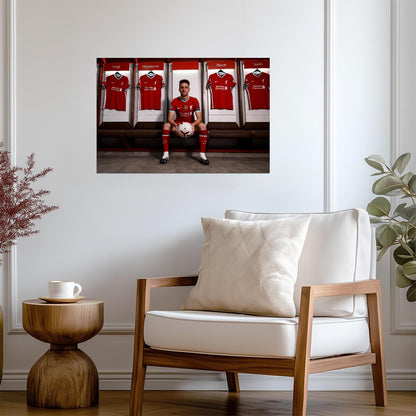 Diogo Jota Locker Room Photo | Soccer Poster | Liverpool FC Anfield Decor - Sports Poster