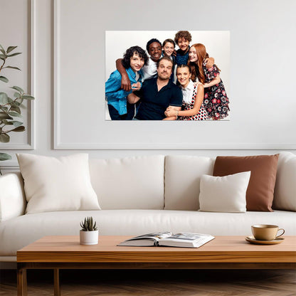 Stranger Things Full Cast Photoshoot | Sci-Fi TV Show Poster | Group Portrait Art - Movies & TV Poster