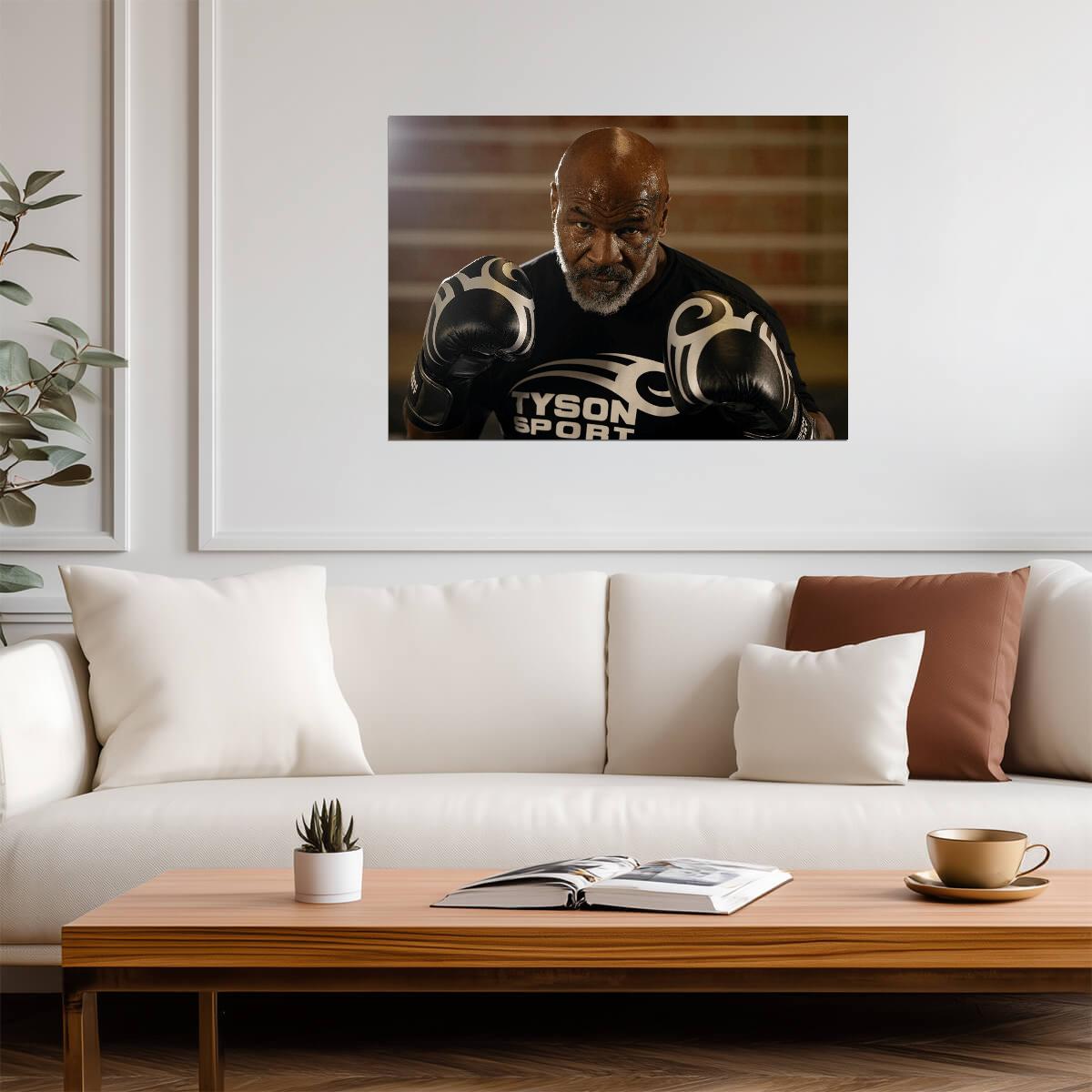Mike Tyson Modern Training Portrait | Boxing Poster | Sports Legend Wall Art - Sports Poster