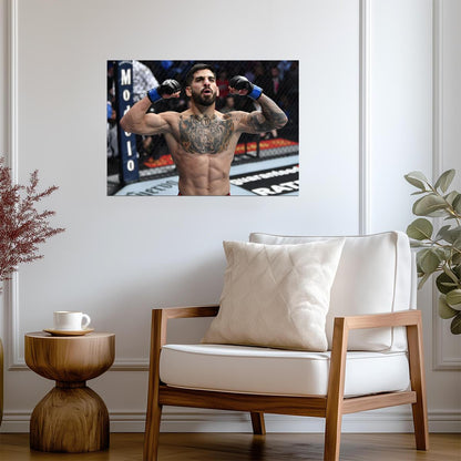 Ilia Topuria Victory Pose | MMA Fighter Poster | UFC Fan Gift - Sports Poster