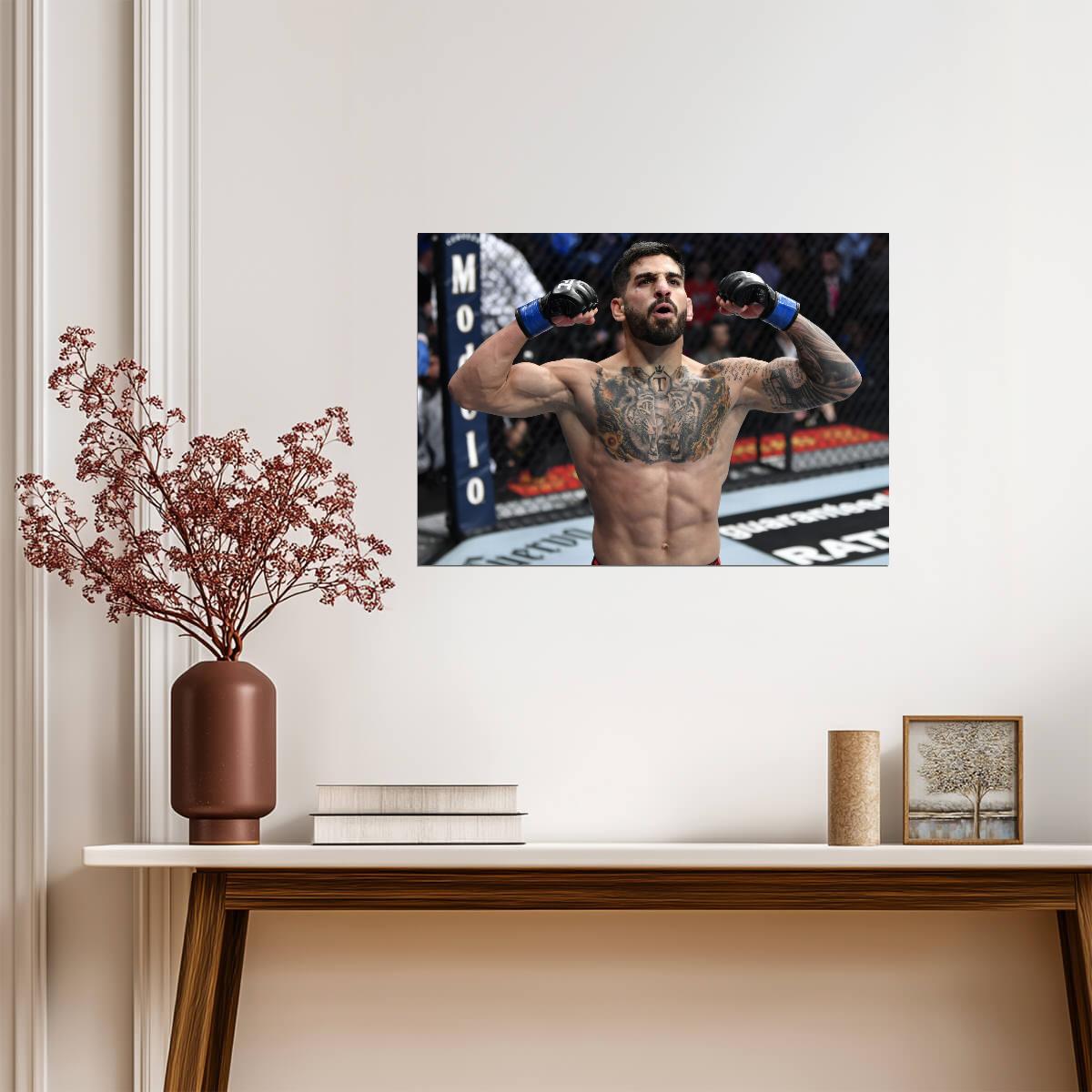 Ilia Topuria Victory Pose | MMA Fighter Poster | UFC Fan Gift - Sports Poster