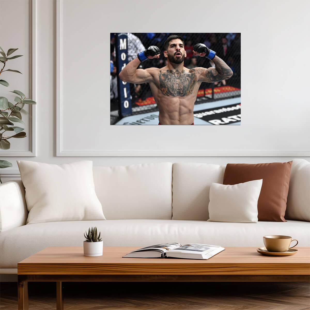 Ilia Topuria Victory Pose | MMA Fighter Poster | UFC Fan Gift - Sports Poster
