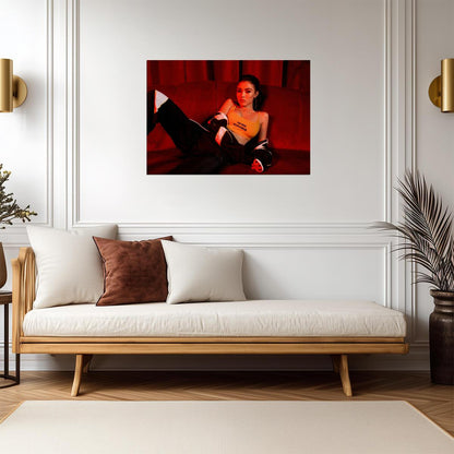 Madison Beer As She Pleases | Red Light Photoshoot Poster | Modern Pop Star Art - Music Poster